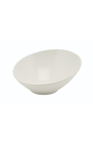 White Melamine Slanted Buffet Bowl 30X29X13cm