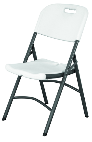 Folding Utility Chair White HDPE
