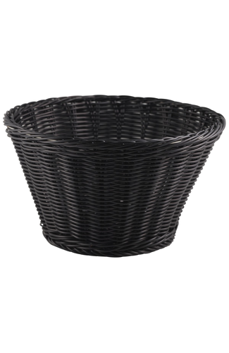 Polywicker Display Basket 26cm Dia Black