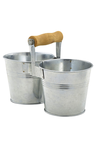 Galvanised Steel Combi Serving Buckets 10cm Dia