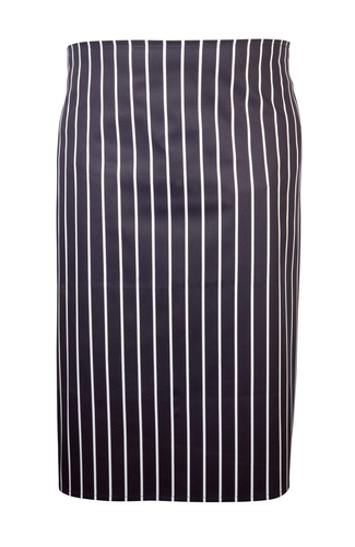 Navy Butchers Stripe Waist Apron 71cm X 76cm