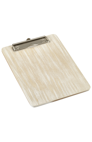 White Wash Wooden Menu Clipboard A5 18.5x24.5x0.6cm