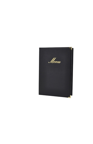 Classic A5 Menu Holder Black 4 Pages