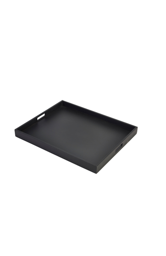 Solid Black Butlers Tray 53.5X42.5X4.5cm