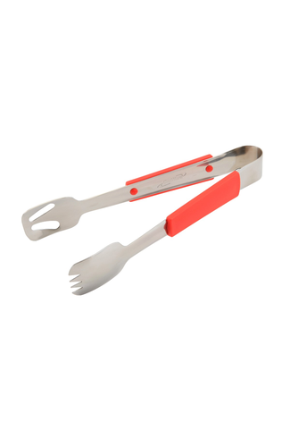 Genware Plastic Handle Buffet Tongs Red