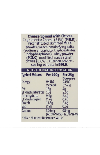 Chive Back of Pack