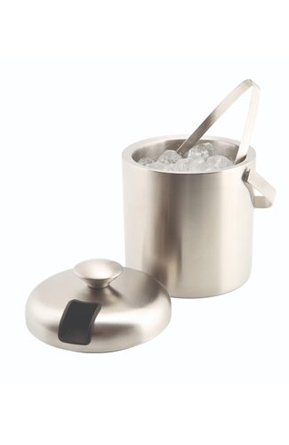 Genware Insulated St/St Ice Bucket&Tong 1.2L