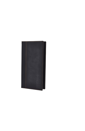 Contemporary Long Menu Holder Black 4 Pages