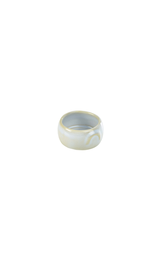 Terra Stoneware Rustic White Butter Pot 3oz/90ml