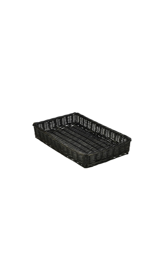 Wicker Display Basket Black 46X30X8cm