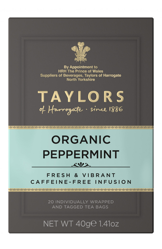 Organic Peppermint Tagged Teabags 6 x 20