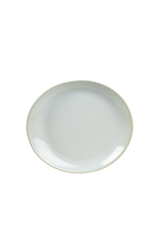 Terra Stoneware Rustic White Oval Plate 29.5 x 26cm