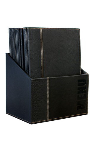 Contemporary Menu Box + 20 A4 Black Menus