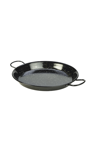 Black Enamel Paella Pan 30cm