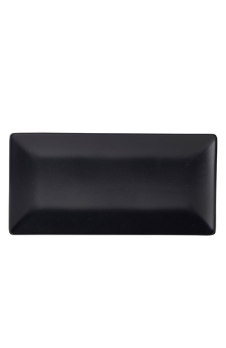 Luna Rect.Coupe Plate 30X15cm Black Stoneware