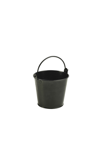 Galvanised Steel Serving Bucket 10cm Dia Black