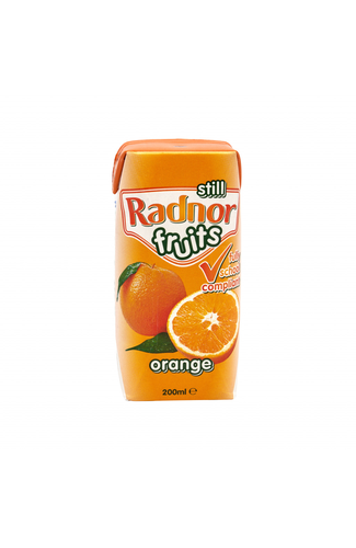 Radnor Fruits Orange No Added Sugar Orange Kids Drink 200ml Tetra Pak® Product front shot image