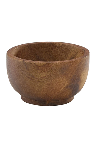 Acacia Wood Dip Pot 6cl/2oz