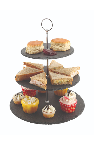 Genware Slate 3-Tier Cake Stand 12/25/30cm