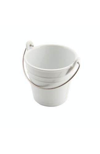 Porcelain Bucket W/ St/St Handle 11cm Dia 43cl