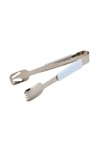 Genware Plastic Handle Buffet Tongs White