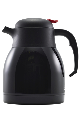 Black St/St Vacuum Push Button Jug 1.2L