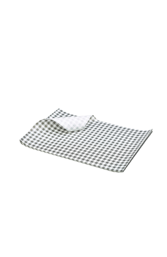 Greaseproof Paper Black Gingham Print 25 x 20cm