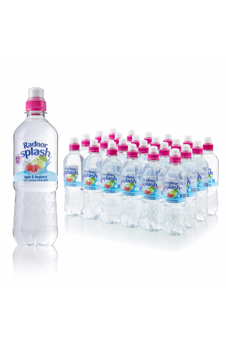 Radnor Splash Apple and Raspberry still sugar free flavoured water 500ml product range/brand shot