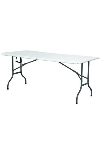 Centre Folding Table 6' White HDPE