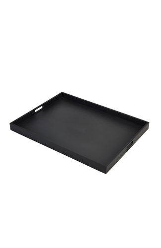 Solid Black Butlers Tray 64X48X4.5cm