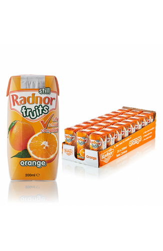 Radnor Fruits Orange No Added Sugar Orange Kids Drink 200ml Tetra Pak® Product range/brand shot
