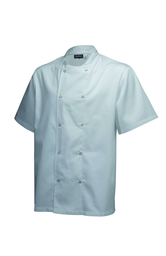 Basic Stud Jacket (Short Sleeve) White XL Size