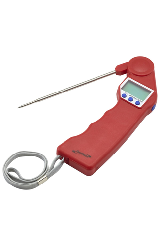 Genware Red Folding Probe Pocket Thermometer