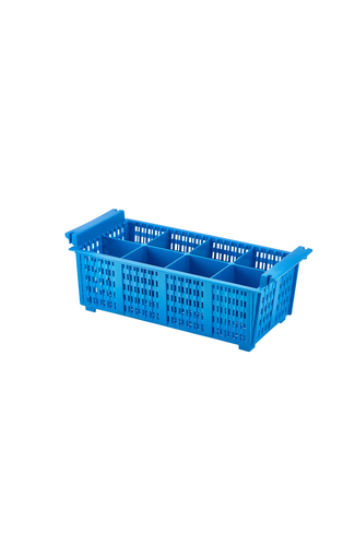 8 Compart Cutlery Basket (Blue)430X210X155mm