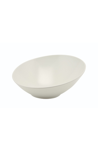 White Melamine Slanted Buffet Bowl 21 x 20 x 10cm