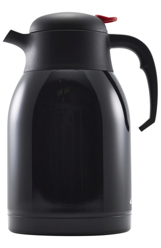 Black St/St Vacuum Push Button Jug 2L