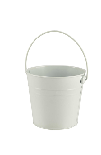 Stainless Steel Serving Bucket 16cm Dia White